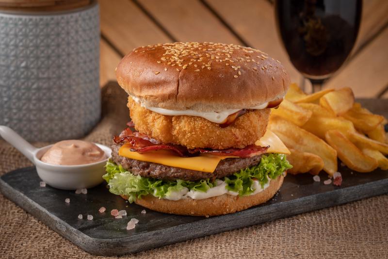 Mac and Cheese Burger Menu 